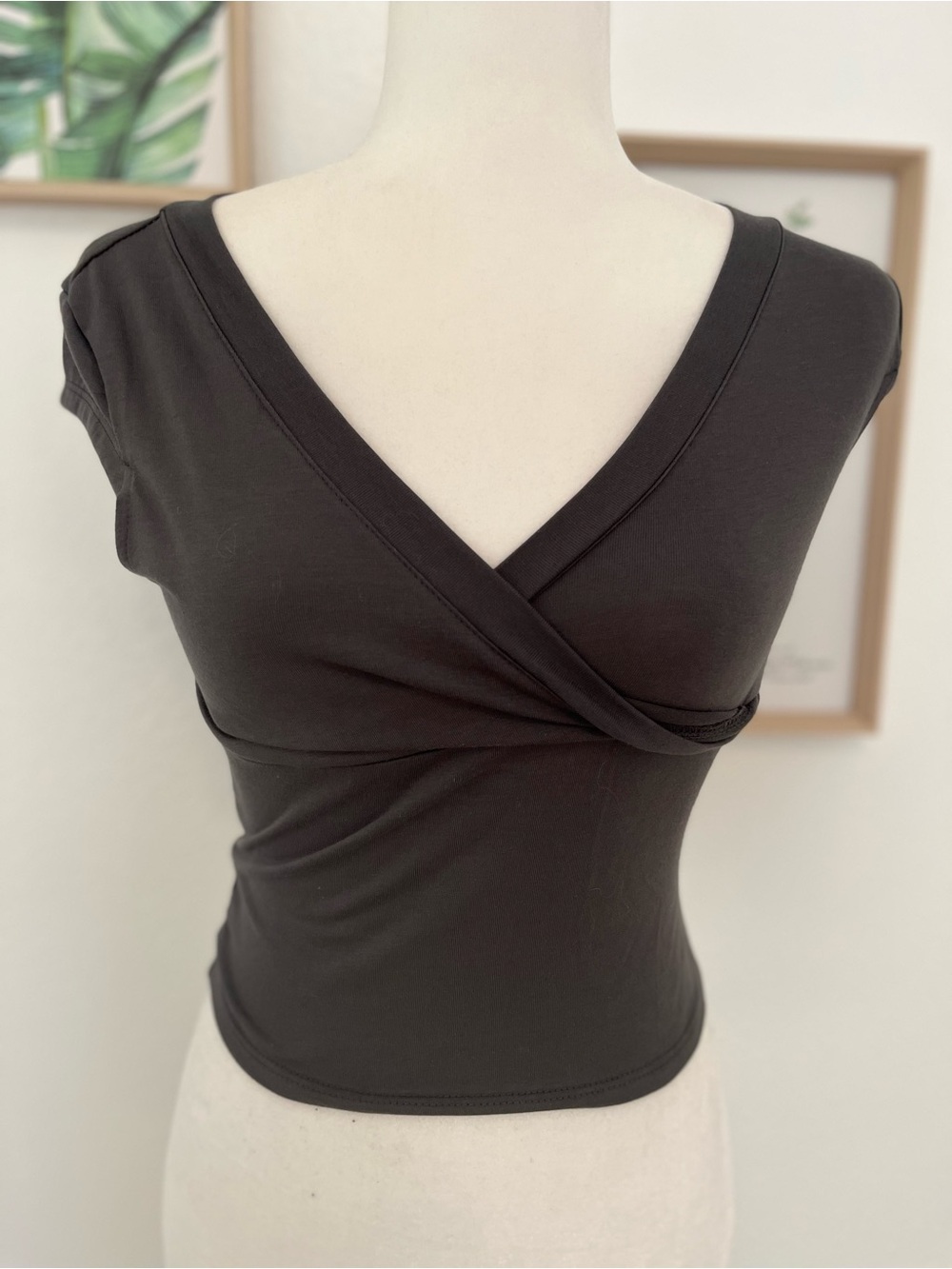 Grey Deep V Neck T Shirt Women’s Camisole